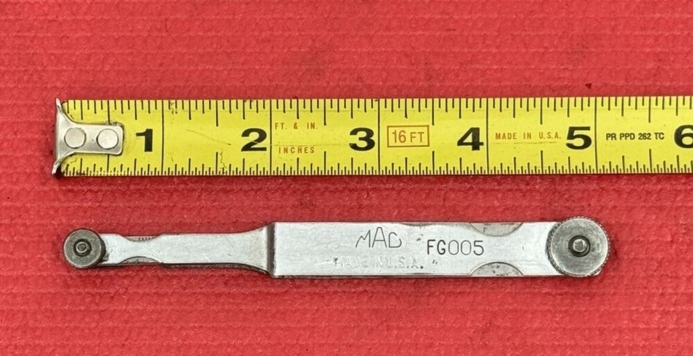 Vintage MAC Tools FG005 20-Blade Master Feeler Gauge Set Made in USA